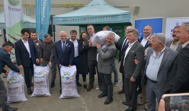 Bursa'da çiftçilere tohum desteği