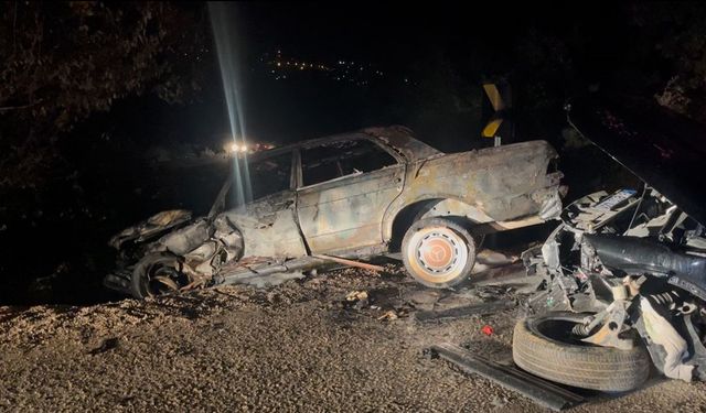 Bursa'da araç alev aldı, yangın ormana sıçradı