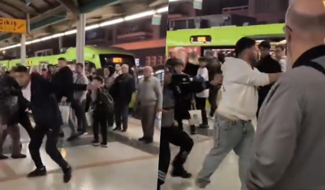 Bursa'da metro istasyonunda kavga çıktı