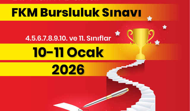 FKM Eğitim Kurumları 2026 Bursluluk Sınavı başvuruları devam ediyor: %100’e varan başarı bursları...