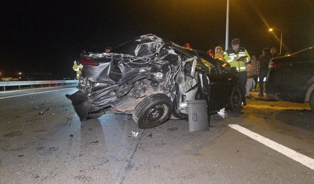 Bursa'da otobanda feci kaza