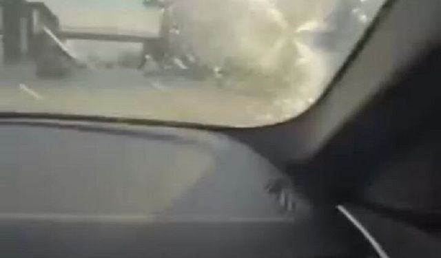 Osmangazi’de trafik magandası kamerada: cam kırdı, ehliyetine el konuldu