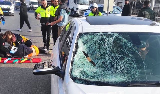 Bursa'da otomobilin çarptığı yaya ağır yaralandı