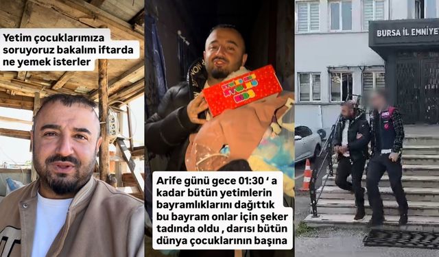 Bursa'da yardım paralarını kendisi alan sosyal medya fenomeni tutuklandı