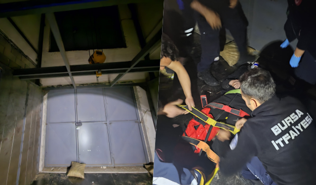Bursa'da asansör boşluğuna düşen genç ağır yaralandı