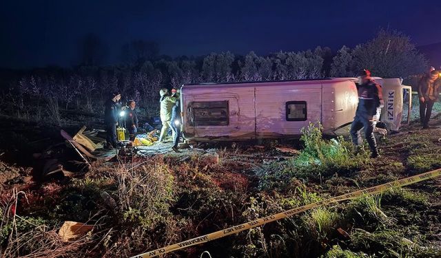 Yolcu minibüsünde büyük facia