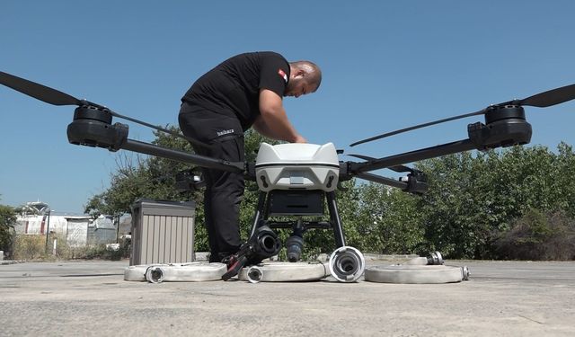 Bursa'da yangına 10 saniyede müdahale edebilen dron