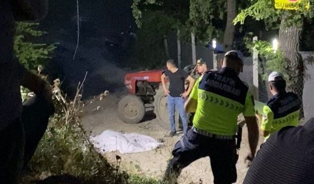 Bursa'da devrilen traktörde hayatını kaybetti