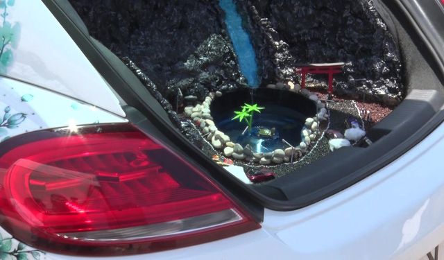 Bursa'da Tuning Fest'te sıra dışı modifiye dikkat çekti