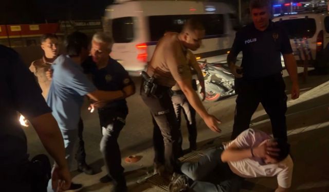 Bursa'da alkollü şahsın hareketi görenleri şaşkına çevirdi