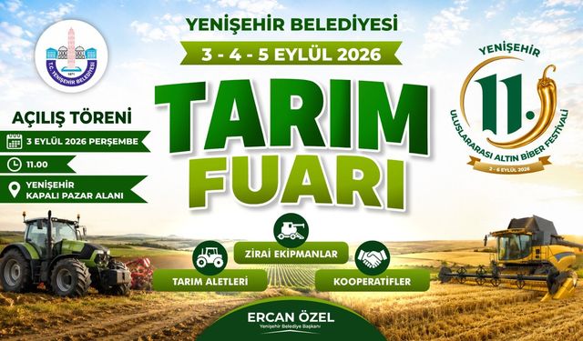 Yenişehir'de tarım fuarı için başvurular başladı