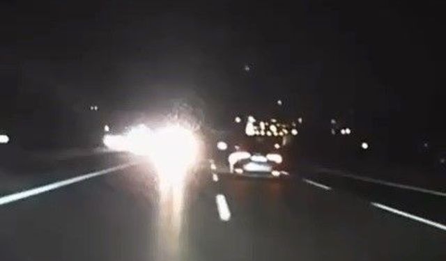 Bursa'da otobanda tersten gelen otomobil kazaya davetiye çıkardı