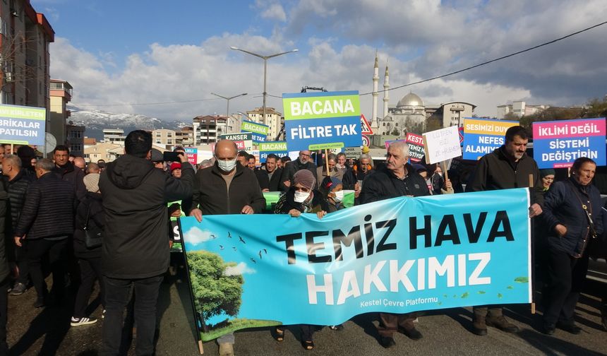 KESTEL'DE HALK AYAKLANDI: "ZEHİRLİ HAVA SOLUMAK İSTEMİYORUZ"