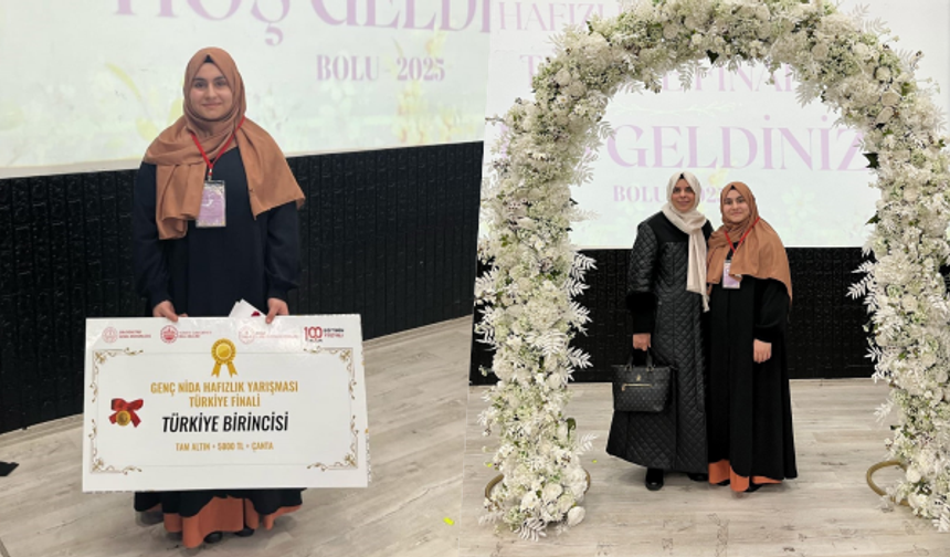 Bursalı hafız Türkiye birincisi oldu