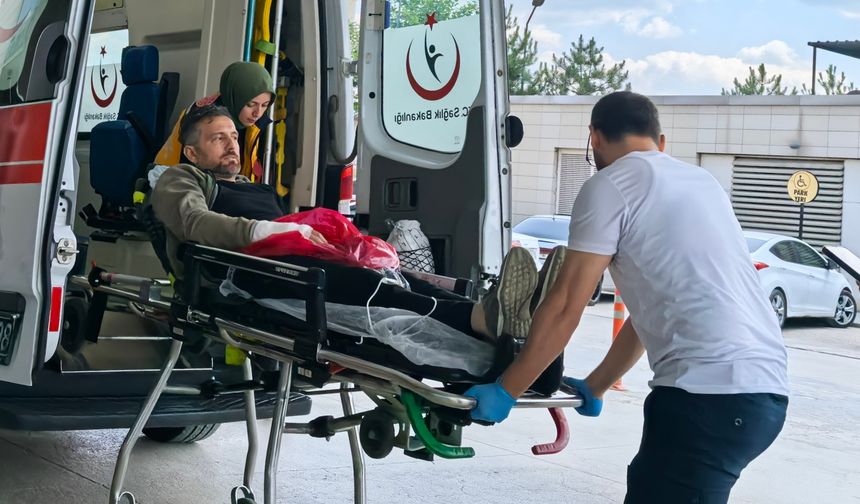 Ağaç keserken motorlu testere ile elini kesti