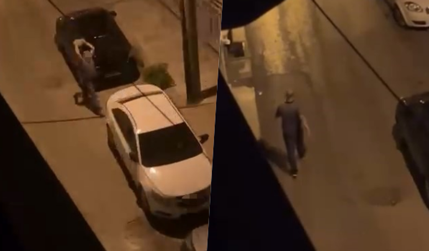 Bursa'da sokakta kırılmadık araba camı bırakmadı