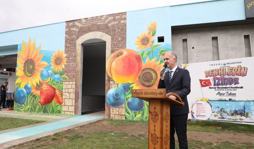 İnegöl, uluslararası duvar resimleri festivali ile sanatla buluştu