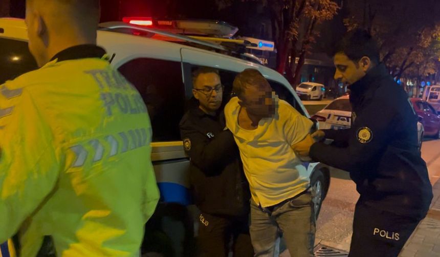 Patlak lastikle polisten kaçan alkollü sürücü ortalığı ayağa kaldırdı