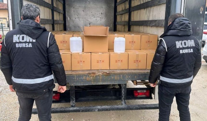 Bursa'da sahte alkol operasyonu