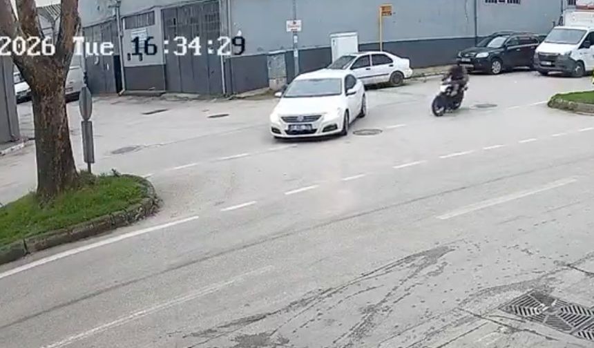 Bursa’da Motosikletli Ölümle Burun Buruna Geldi
