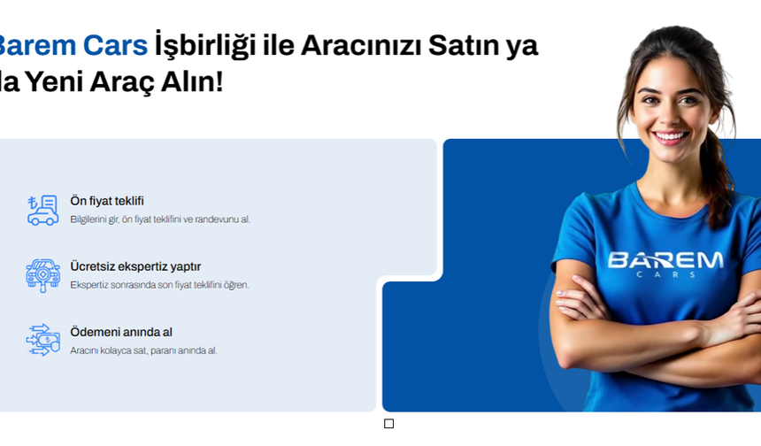 Türkiye genelinde araç alım satım hizmeti sunan BaremCars