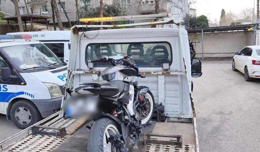 Bursa'da ‘Dur’ ihtarına uymayan motosikletliye 245 bin TL ceza