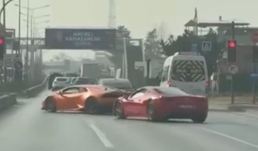 Bursa'da Lamborghini ve Ferrari sürücülerine 100 bin TL ceza