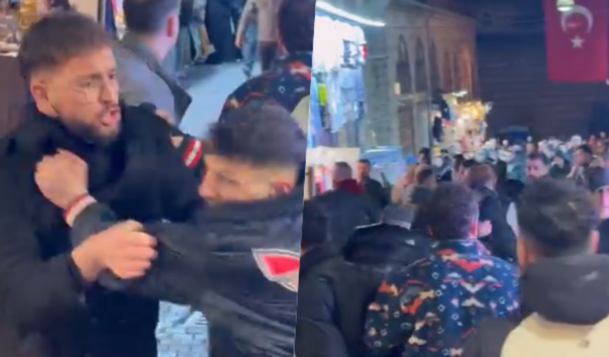 Bursa'da tarihi çarşıda meydan muharebesi