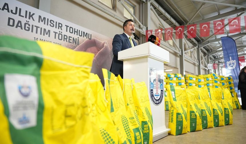 YENİŞEHİR'DE ÜRETİCİYE DEV DESTEK: 750 ÇİFTÇİYE SİLAJLIK MISIR TOHUMU DAĞITILDI