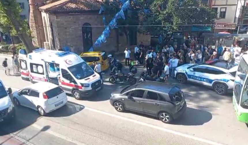 Bursa'da taksi yayayı altına aldı