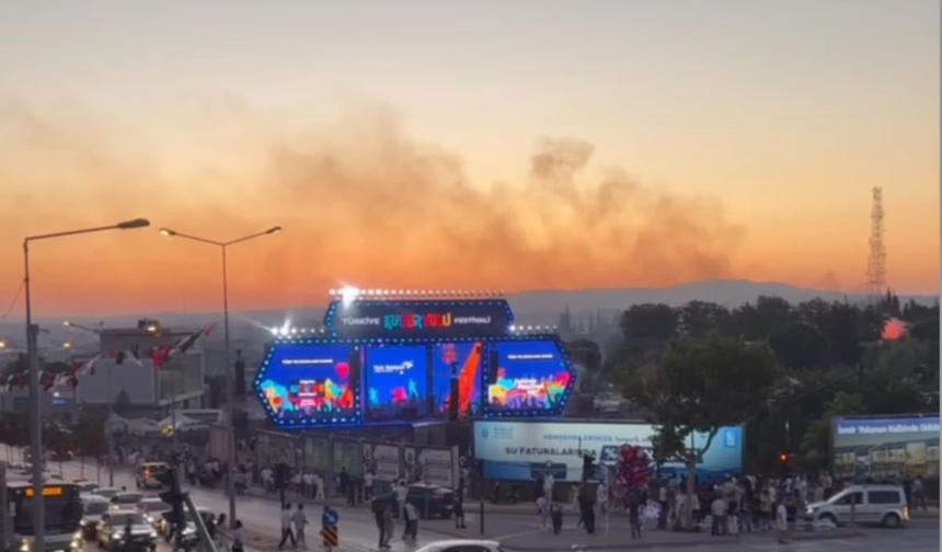 Bursa'da festival öncesi yangın alarmı