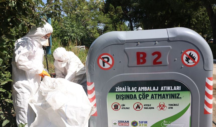 Osmangazi’de zirai atıklar artık doğaya değil geri dönüşüme gidiyor