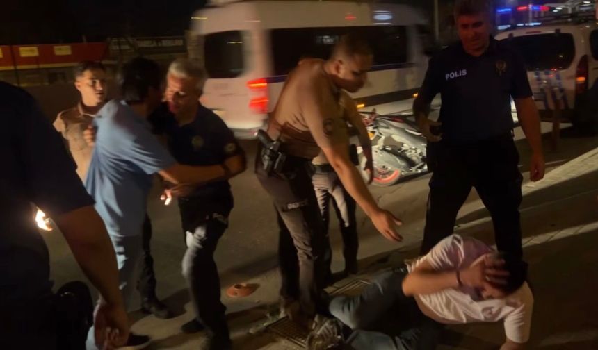 Bursa'da alkollü şahsın hareketi görenleri şaşkına çevirdi