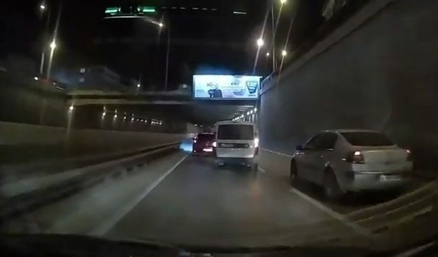 Bursa'da makas atarak trafiği tehlikeye attı