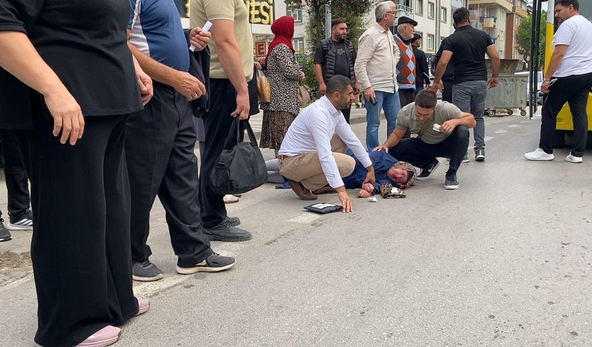 Otobüsün çarptığı yaşlı kadın ağır yaralandı