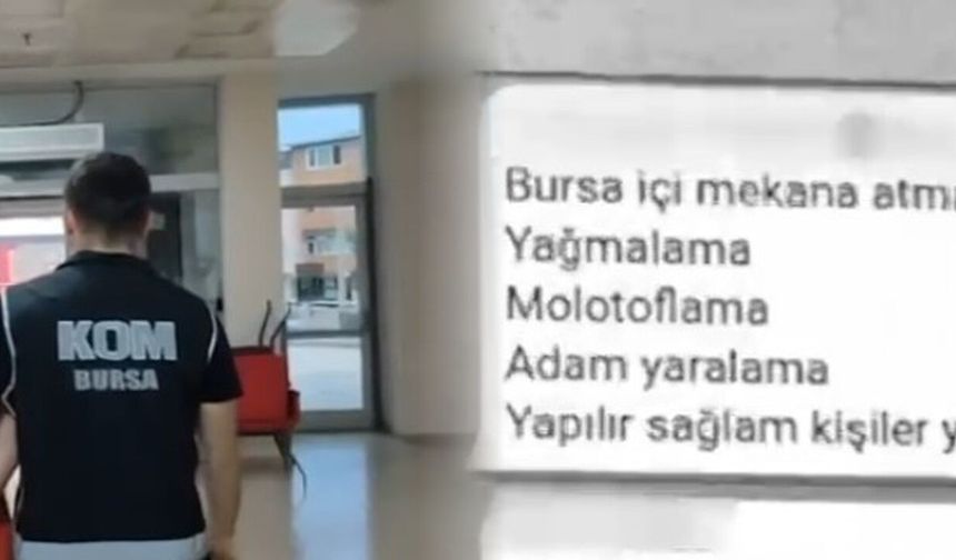 Bursa'da suç örgütlerini öven paylaşımlara operasyon: 14 şüpheli yakalandı