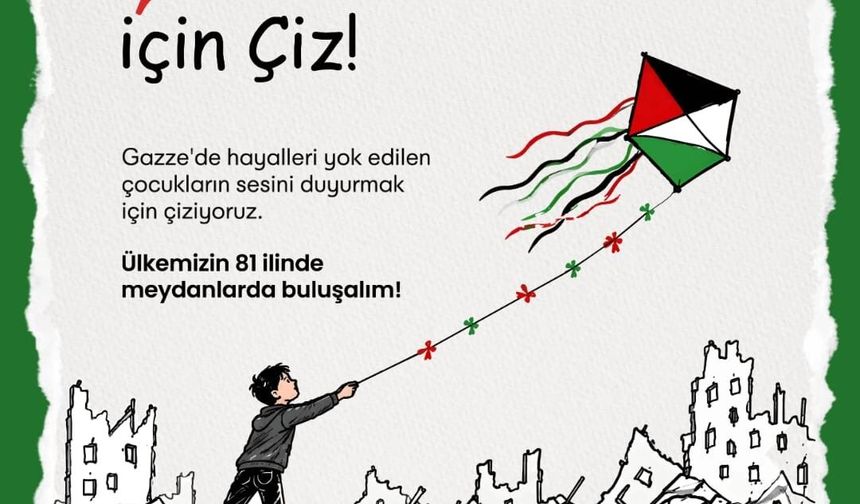 Filistinli çocuklar için resim çizecekler
