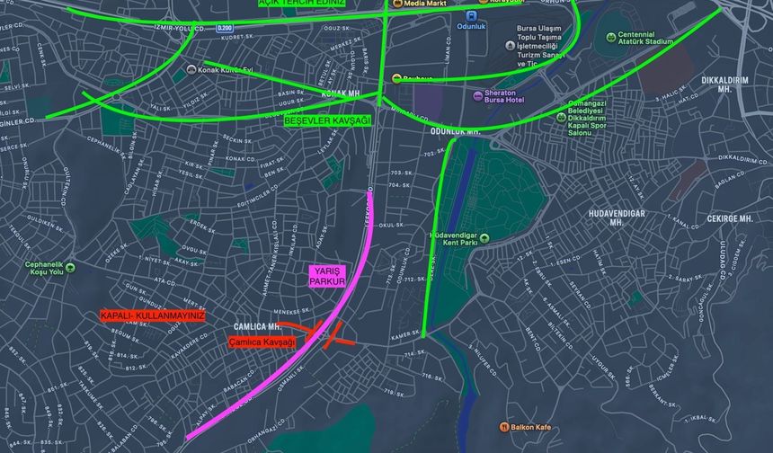 Bursa’da 4 Ekim Pazar günü trafiğe kapanacak yollar ve alternatif güzergâhlar